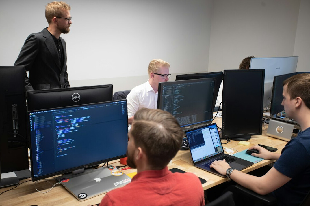 instructor teaching coding class