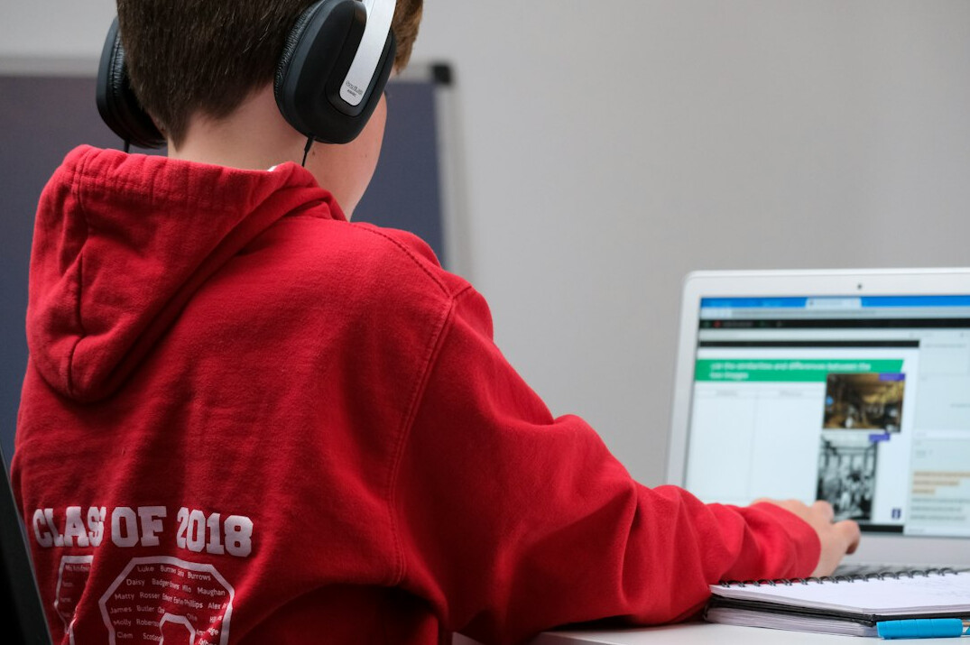 student learning to code